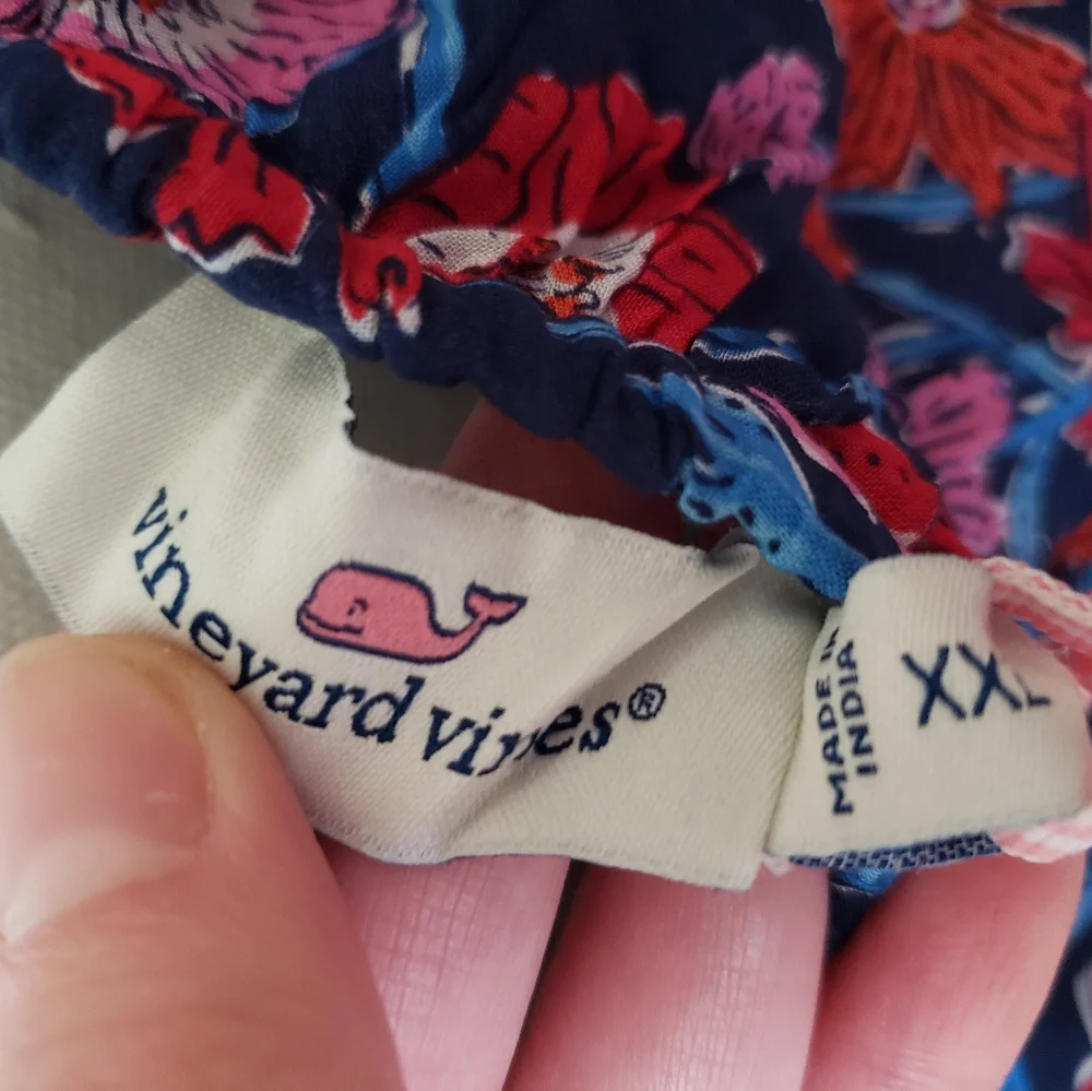 Vineyard Vines Blue and Pink Floral Midi Dress - Picture 10 of 14